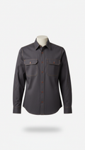 Technical Cotton Work Shirt with Mesh Panels