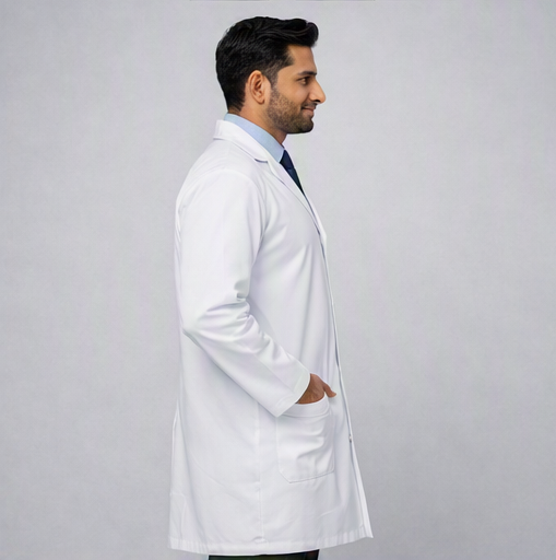 Classic White Doctor’s Coat – Professional Medical Apron