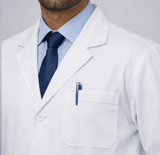 Classic White Doctor’s Coat – Professional Medical Apron