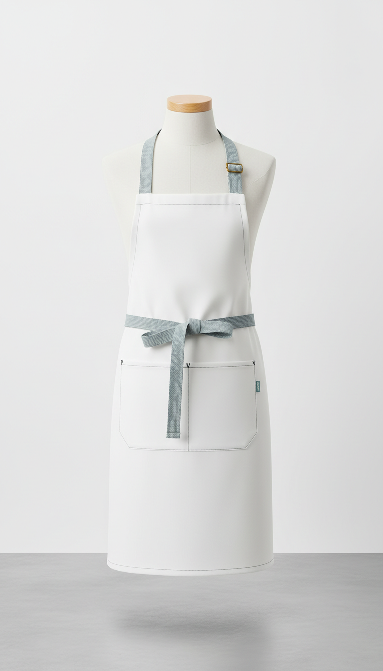 Porcelain white hospitality apron stain shield
