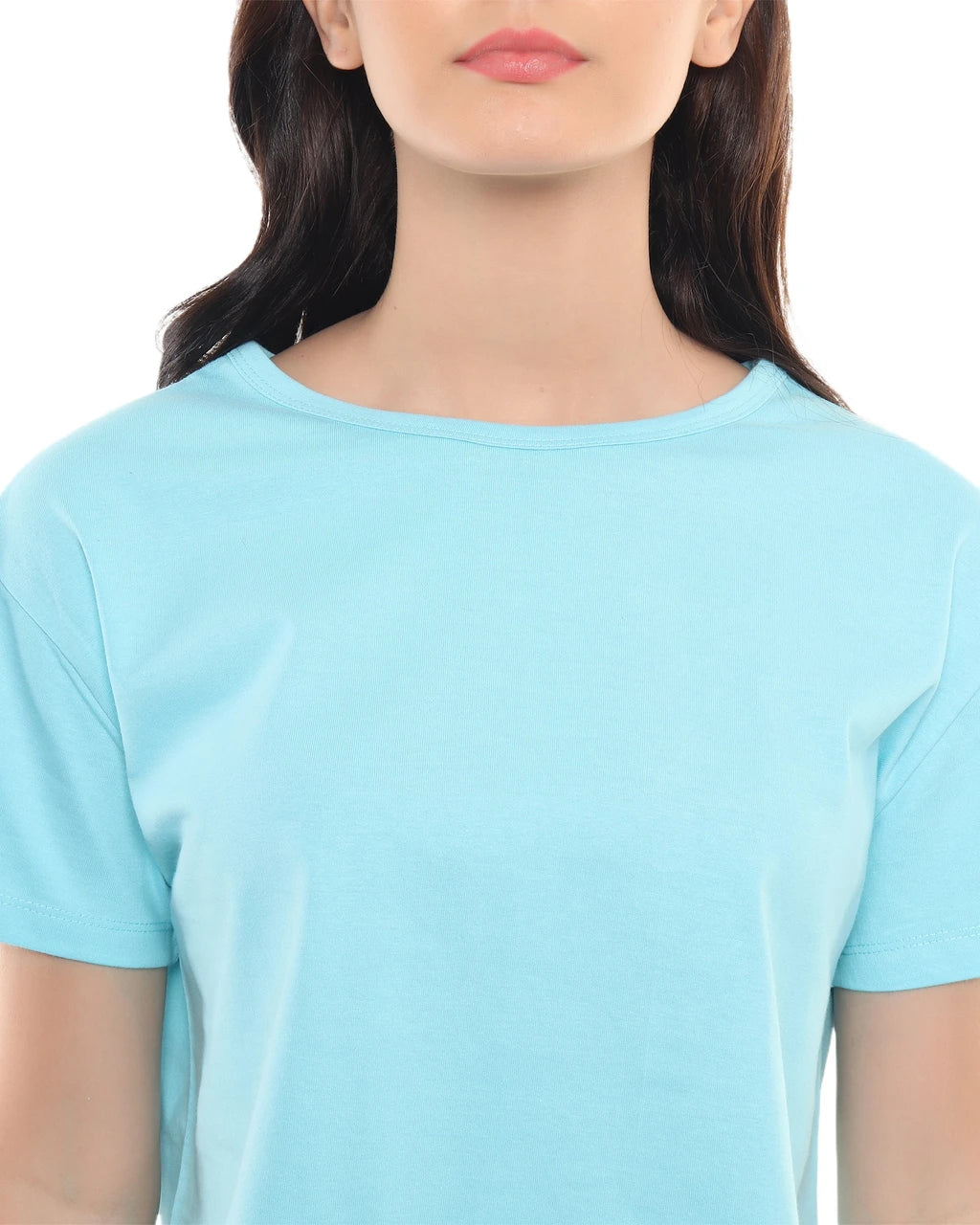 Sky Blue Cotton Crop Top