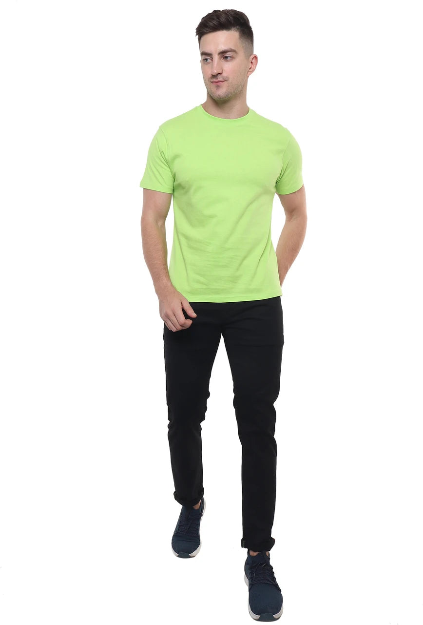 Fluorescent Green Cotton T‑shirt